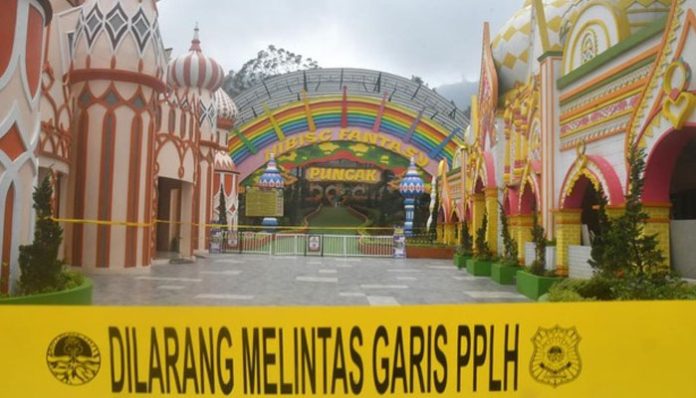 tempat-wisata-di-puncak-disegel