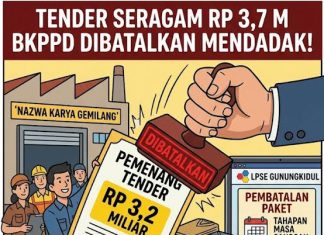 Proses Tender Pengadaan Seragam BKPPD Kabupaten Gunungkidul Mendadak Dibatalakan Ilustrasi