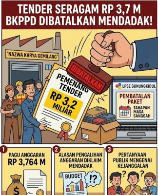 Proses Tender Pengadaan Seragam BKPPD Kabupaten Gunungkidul Mendadak Dibatalakan Ilustrasi