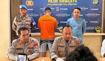 Konferensi pers Polsek Sukmajaya Depok