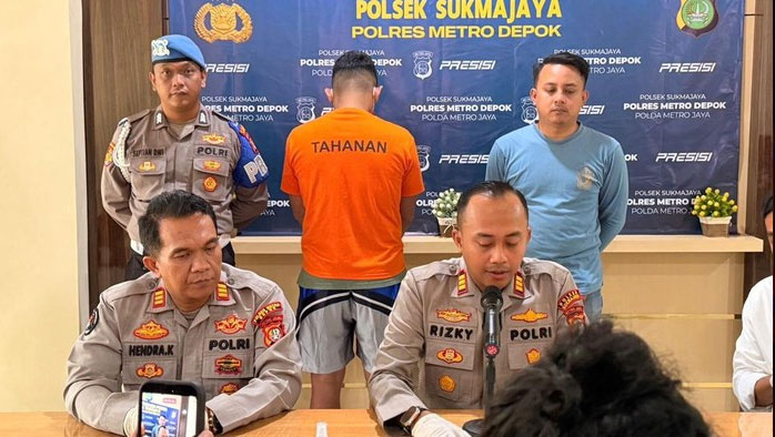 Konferensi pers Polsek Sukmajaya Depok